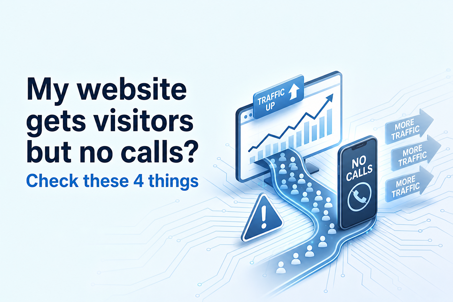 Featured image for “My website gets visitors but no calls? Check these 4 things”