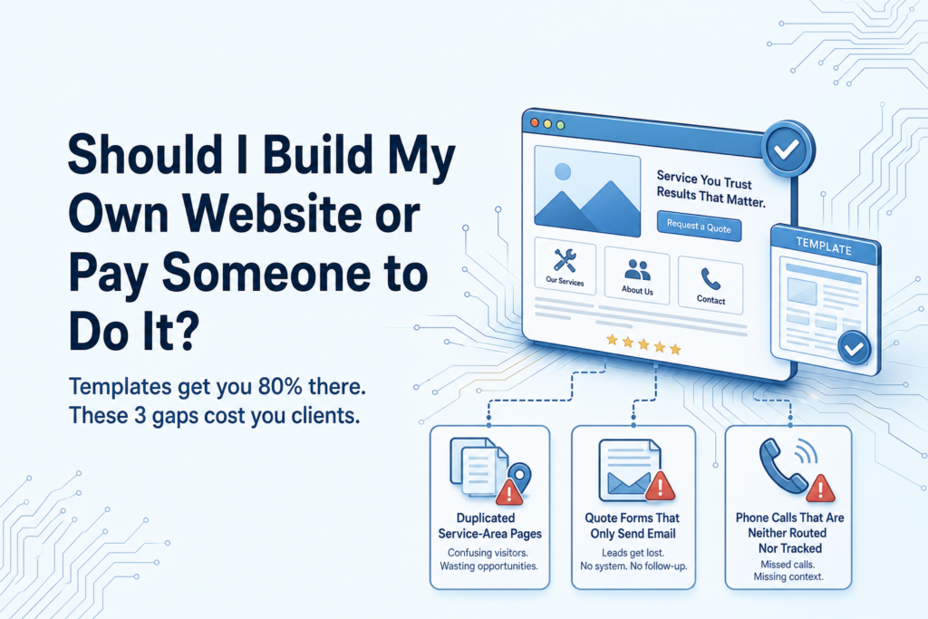 Featured image for “Should I build my own website or pay someone to do it?”